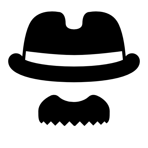Fedora hat with zigzag moustache