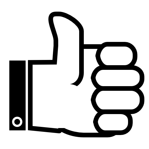 Hand in a thumbs up position