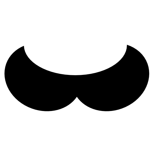 Round pointed moustache