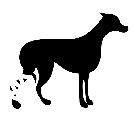 Dog big pet side view silhouette