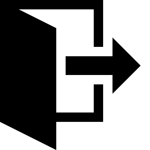 Door exit with arrow to the right