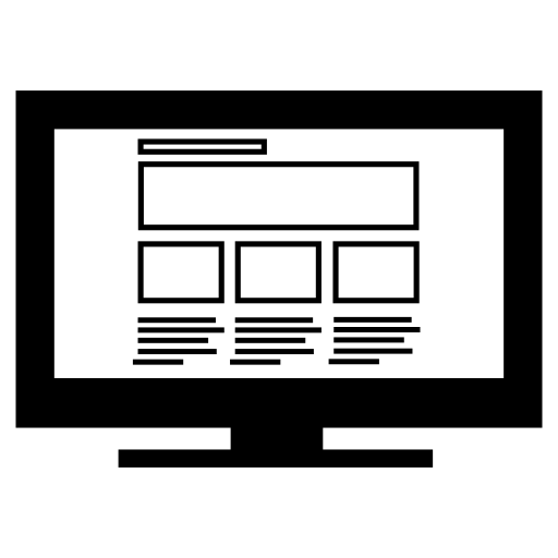 Responsive website design on monitor screen