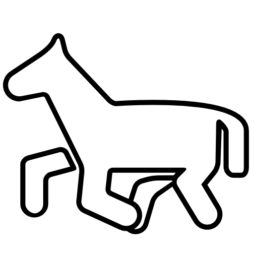 Horse pony cartoon outline
