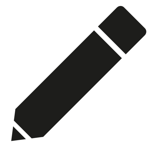 Pencil black tool interface symbol