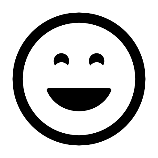 Smiling happy emoticon face