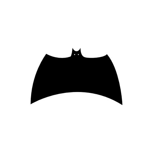 Bat black silhouette variant with extended wings