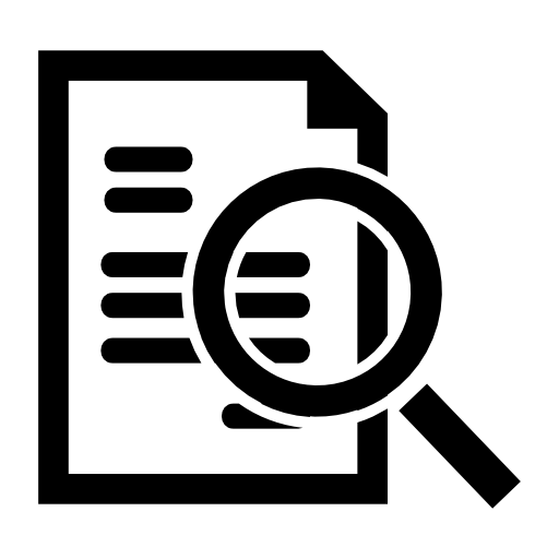 Document search interface symbol