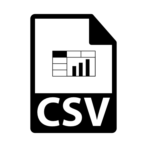Csv file format symbol