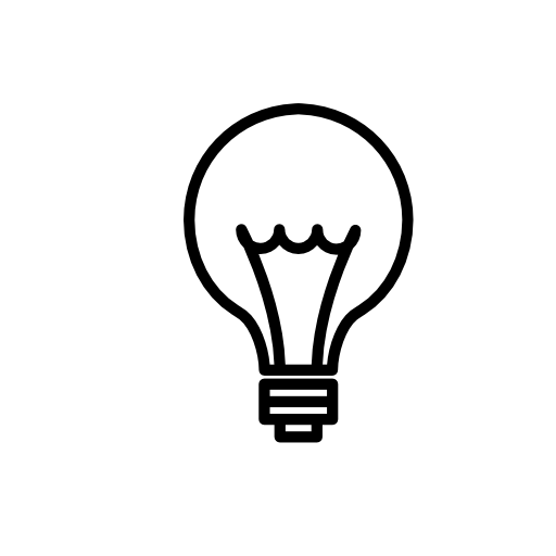 Idea. Light bulb thin line, IOS 7 interface symbol