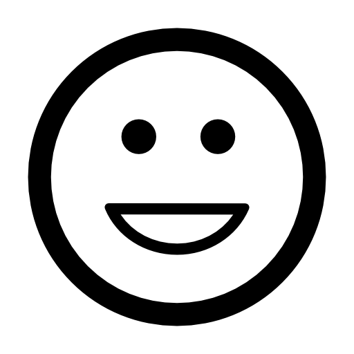 Emoticon square face with a smile