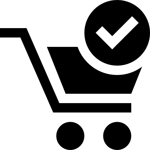 Shopping cart verified symbol