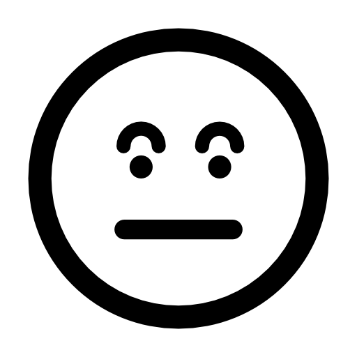 Surprised emoticon square face