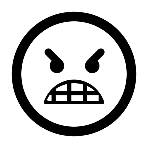 Angry emoticon face