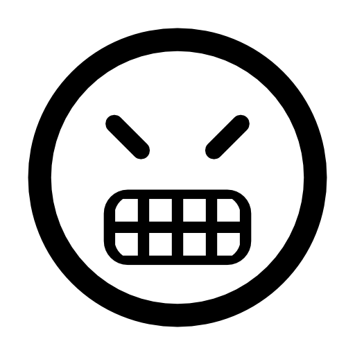 Angry emoticon square face