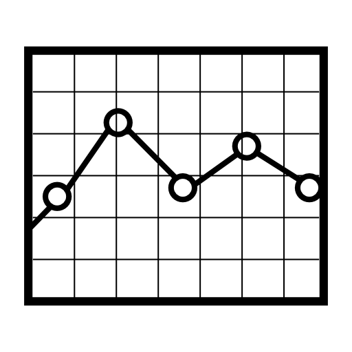 Line graphic on checkered background