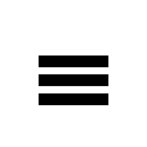 Menu, three horizontal parallel lines, IOS 7 interface symbol