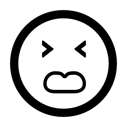 Disgusted emoticon square face