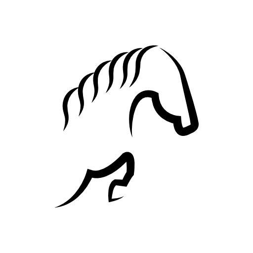 Horse frontal part from side view