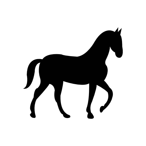 Horse with slow walking pose