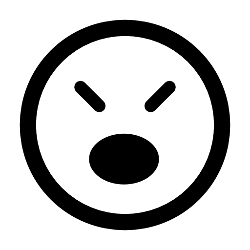 Emoticons square face with closed eyes and opened mouth