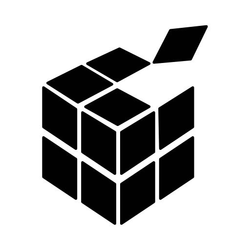 Cube graphic of squares