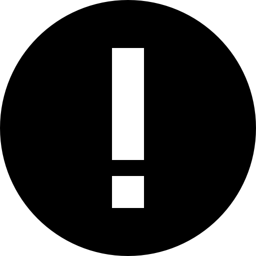Warning sign with exclamation mark inside a circle