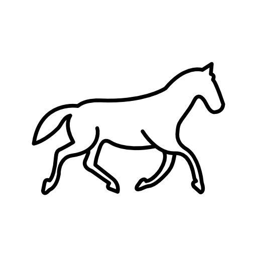 Trot horse outline