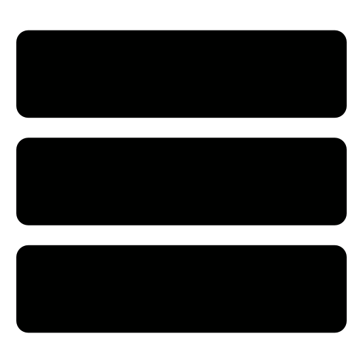Menu interface symbol of three horizontal straight lines