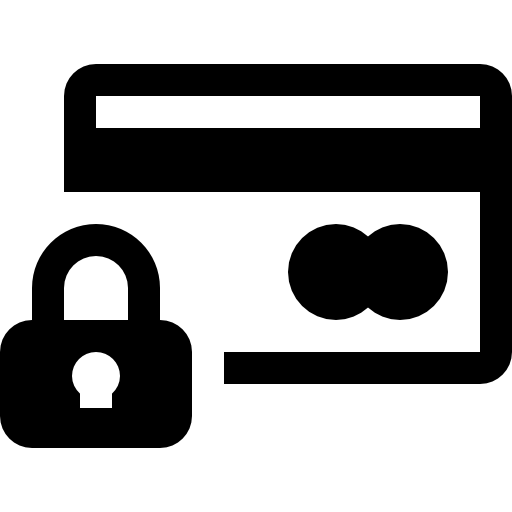 Credit card lock symbol