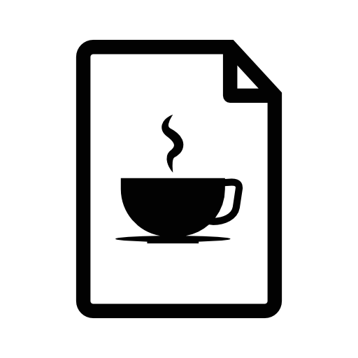 Document with a cup
