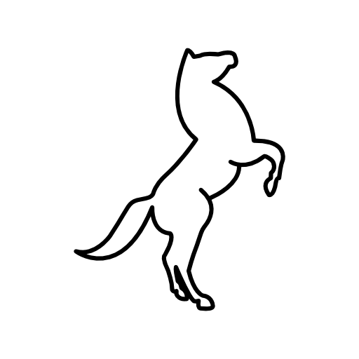 Stand up horse outline