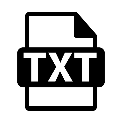 TXT file symbol