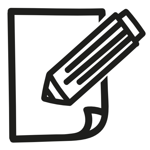 Edit note hand drawn interface symbol
