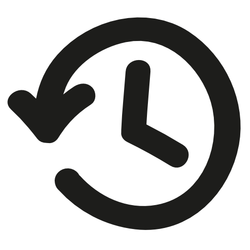 Time hand drawn interface symbol