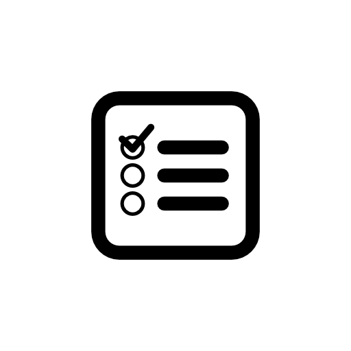 Checklist square interface symbol of rounded corners
