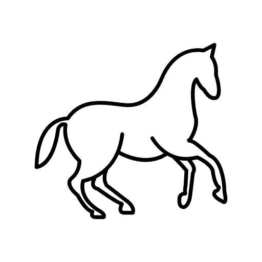 Dancing horse outline
