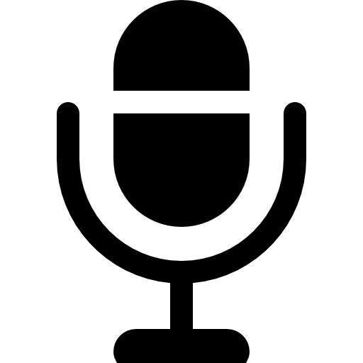 Microphone interface symbol for voice