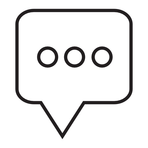 Speech bubble with rounded corners, IOS 7 interface symbol