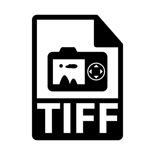 Tiff images file extension symbol for interface