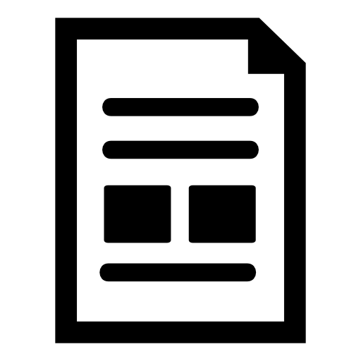 Document interface symbol with images and text