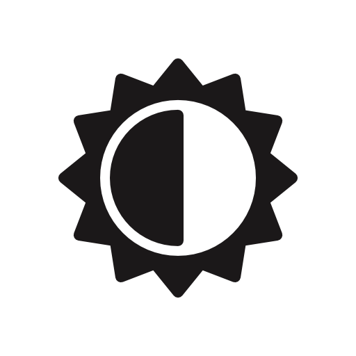 Contrast photography interface symbol