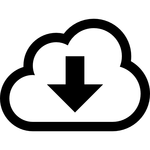 Cloud download interface symbol