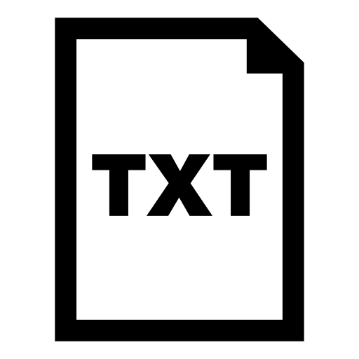 Txt document interface symbol for text files