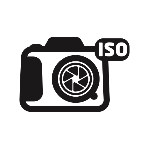 Photo camera ISO symbol for interface