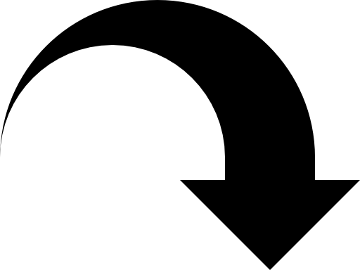 Curved arrow point to down