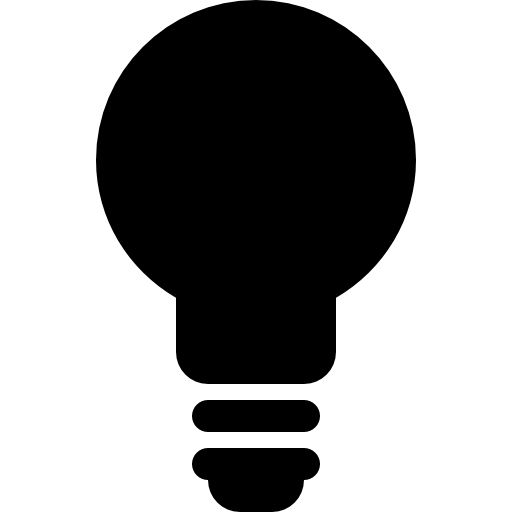 Lightbulb black shape