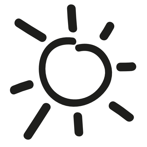 Sun hand drawn day symbol