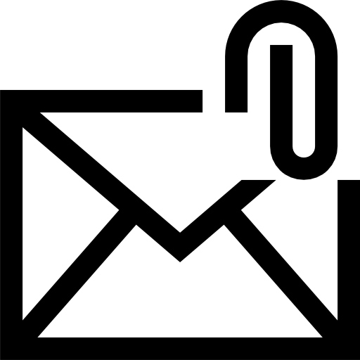 Email attachment interface symbol