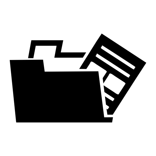 Data interface symbol of a file in a folder