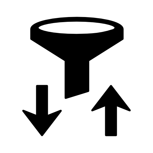 Filter and sort arrows